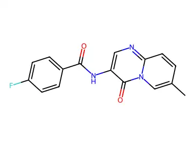 4-fluoro-N-(7-methyl-4-oxo-4H-pyrido[1,2-a]pyrimidin-3-yl)benzamide structure