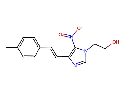 2-[4-[2-(4-Methylphenyl)ethenyl]-5-nitroimidazol-1-yl]ethanol structure
