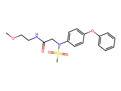 N-(2-methoxyethyl)-2-(N-methylsulfonyl-4-phenoxyanilino)acetamide structure