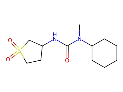 1-Cyclohexyl-3-(1,1-dioxidotetrahydrothiophen-3-yl)-1-methylurea structure