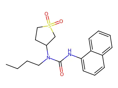 1-Butyl-1-(1,1-dioxidotetrahydrothiophen-3-yl)-3-(naphthalen-1-yl)urea structure