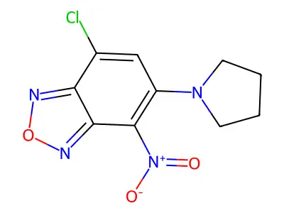 7-Chloro-4-nitro-5-pyrrolidin-1-yl-2,1,3-benzoxadiazole structure