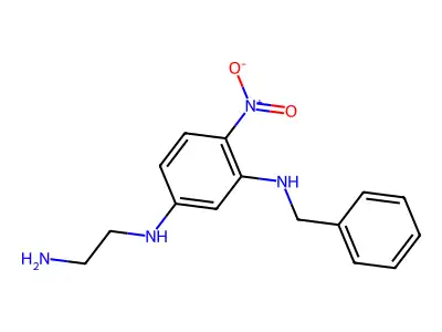 N~1~-(2-aminoethyl)-N~3~-benzyl-4-nitrobenzene-1,3-diamine structure