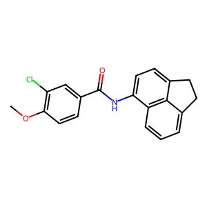 3-chloro-N-(1,2-dihydroacenaphthylen-5-yl)-4-methoxybenzamide structure