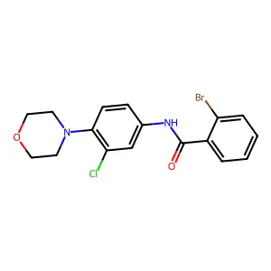 2-bromo-N-(3-chloro-4-morpholin-4-ylphenyl)benzamide structure