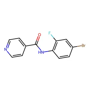 N-(4-bromo-2-fluorophenyl)isonicotinamide structure