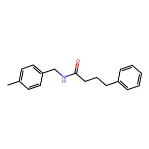 N-(4-methylbenzyl)-4-phenylbutanamide structure