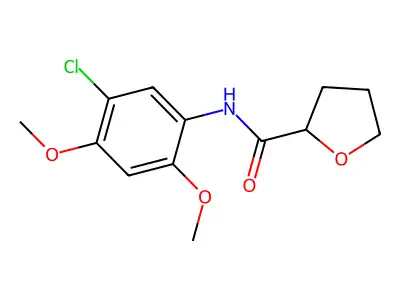 N-(5-chloro-2,4-dimethoxyphenyl)oxolane-2-carboxamide structure