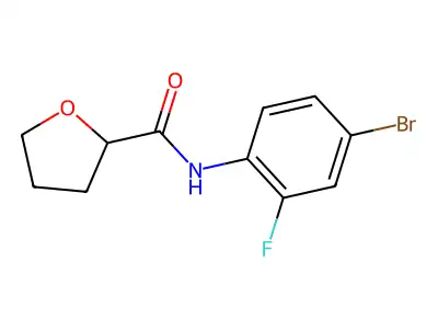 N-(4-bromo-2-fluorophenyl)tetrahydro-2-furancarboxamide structure