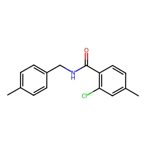 2-chloro-4-methyl-N-[(4-methylphenyl)methyl]benzamide structure