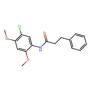 N-(5-chloro-2,4-dimethoxyphenyl)-3-phenylpropanamide structure