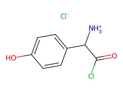 2-Chloro-1-(4-hydroxyphenyl)-2-oxoethanaminium chloride structure