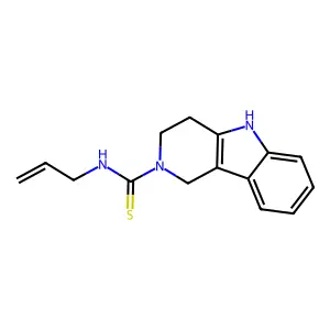 N-prop-2-enyl-1,3,4,5-tetrahydropyrido[4,3-b]indole-2-carbothioamide structure