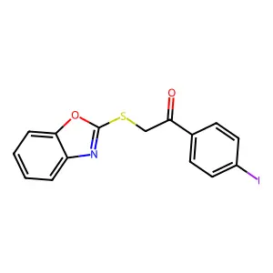 2-(1,3-Benzoxazol-2-ylsulfanyl)-1-(4-iodophenyl)ethanone structure