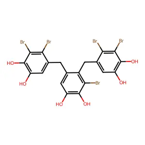 3-Bromo-4,5-bis(2,3-dibromo-4,5-dihydroxybenzyl)pyrocatechol structure
