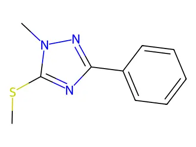 1H-1,2,4-Triazole, 1-methyl-5-(methylthio)-3-phenyl- structure