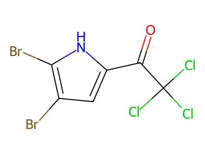 2,2,2-Trichloro-1-(4,5-dibromo-1H-pyrrol-2-yl)ethan-1-one structure