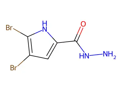 4,5-dibromo-1H-pyrrole-2-carbohydrazide structure