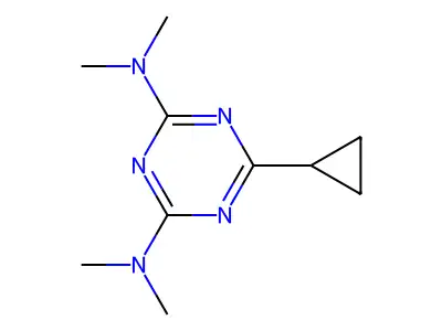 s-Triazine, 2,4-bis(dimethylamino)-6-cyclopropyl- structure