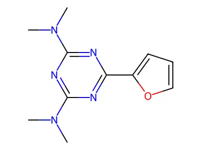 s-Triazine, 2,4-bis(dimethylamino)-6-(2-furyl)- structure