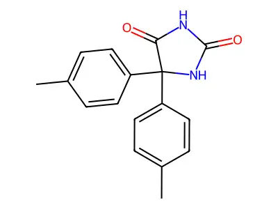 2,4-Imidazolidinedione, 5,5-bis(4-methylphenyl)- structure