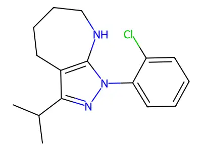 1-(2-Chlorophenyl)-3-(propan-2-yl)-1,2,4,5,6,7-hexahydropyrazolo[3,4-b]azepine structure