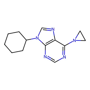 6-(Aziridin-1-yl)-9-cyclohexylpurine structure