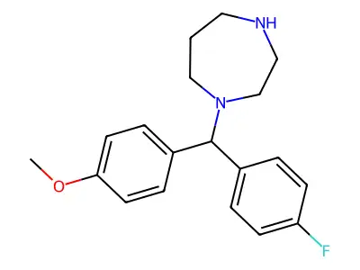 1-[(4-Fluorophenyl)(4-methoxyphenyl)methyl]-1,4-diazepane structure