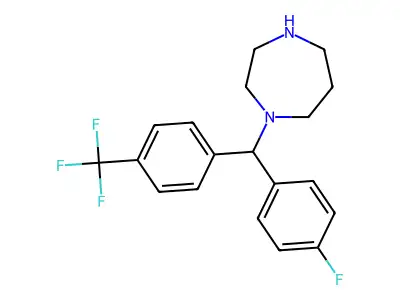 1-((4-Fluorophenyl)[4-(trifluoromethyl)phenyl]methyl)-1,4-diazepane structure