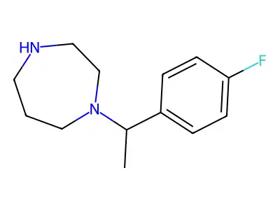 1-[1-(4-Fluorophenyl)ethyl]-1,4-diazepane structure