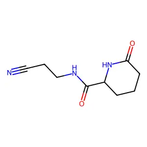 N-(2-cyanoethyl)-6-oxopiperidine-2-carboxamide structure