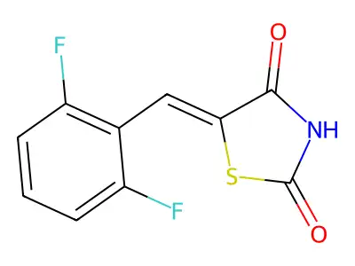 5-[(2,6-Difluorophenyl)methylidene]-1,3-thiazolidine-2,4-dione structure