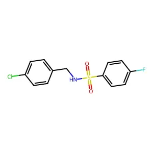 N-[(4-chlorophenyl)methyl]-4-fluorobenzenesulfonamide structure