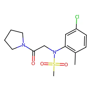N-(5-chloro-2-methylphenyl)-N-(2-oxo-2-pyrrolidin-1-ylethyl)methanesulfonamide structure