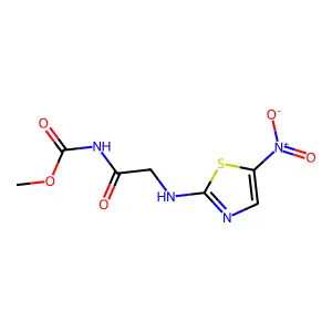 methyl N-[2-[(5-nitro-1,3-thiazol-2-yl)amino]acetyl]carbamate structure