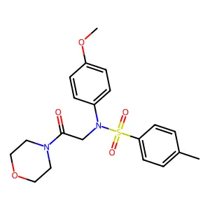 N-(4-methoxyphenyl)-4-methyl-N-(2-morpholin-4-yl-2-oxoethyl)benzenesulfonamide structure