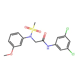 N-(3,5-dichlorophenyl)-2-(3-methoxy-N-methylsulfonylanilino)acetamide structure