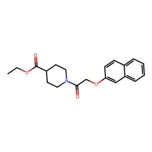 Ethyl 1-[(naphthalen-2-yloxy)acetyl]piperidine-4-carboxylate structure