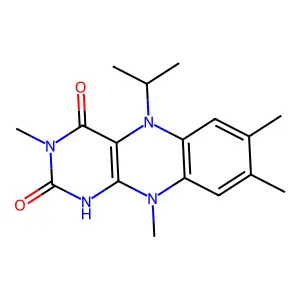 5,10-Dihydro-3,7,8,10-tetramethyl-5-(1-methylethyl)benzo[g]pteridine-2,4(1H,3H)-dione structure