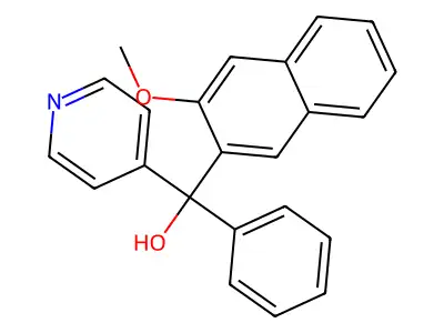 3-Methoxy-alpha-phenyl-alpha-(4-pyridyl)-2-naphthalenemethanol structure