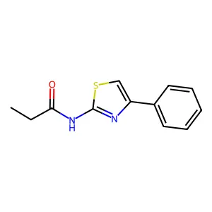 N-(4-苯基-1,3-噻唑-2-基)丙酰胺 structure
