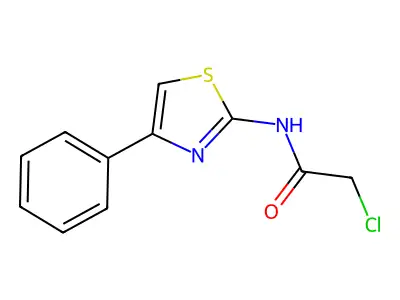 2-chloro-N-(4-phenyl-1,3-thiazol-2-yl)acetamide structure