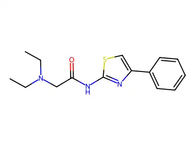 2-(diethylamino)-N-(4-phenyl-1,3-thiazol-2-yl)acetamide structure