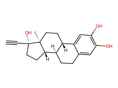 2-Hydroxyethynylestradiol structure