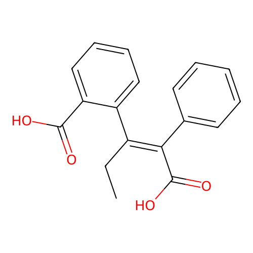 2-(1-羧基-1-苯基丁-1-烯-2-基)苯甲酸 structure