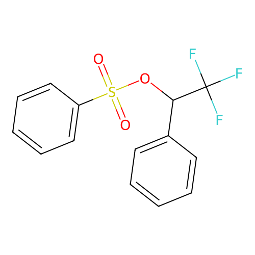 2,2,2-Trifluoro-1-phenylethyl benzenesulfonate structure