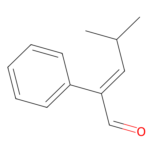 4-Methyl-2-phenyl-2-pentenal, (2E)- structure
