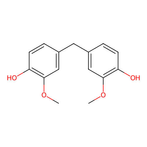 4,4'-Methanediylbis(2-methoxyphenol) structure