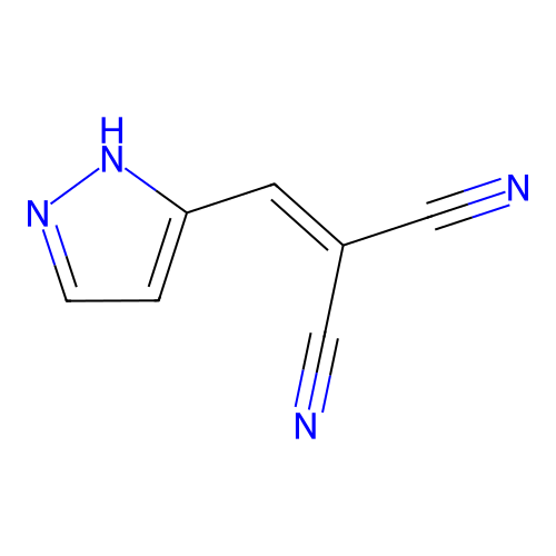 2-(1H-pyrazol-5-ylmethylidene)propanedinitrile structure