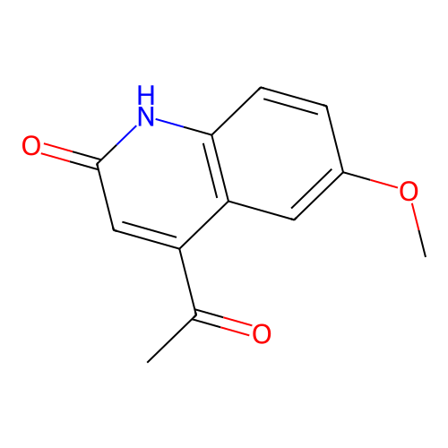 4-Acetyl-6-methoxy-2(1H)-quinolinone structure